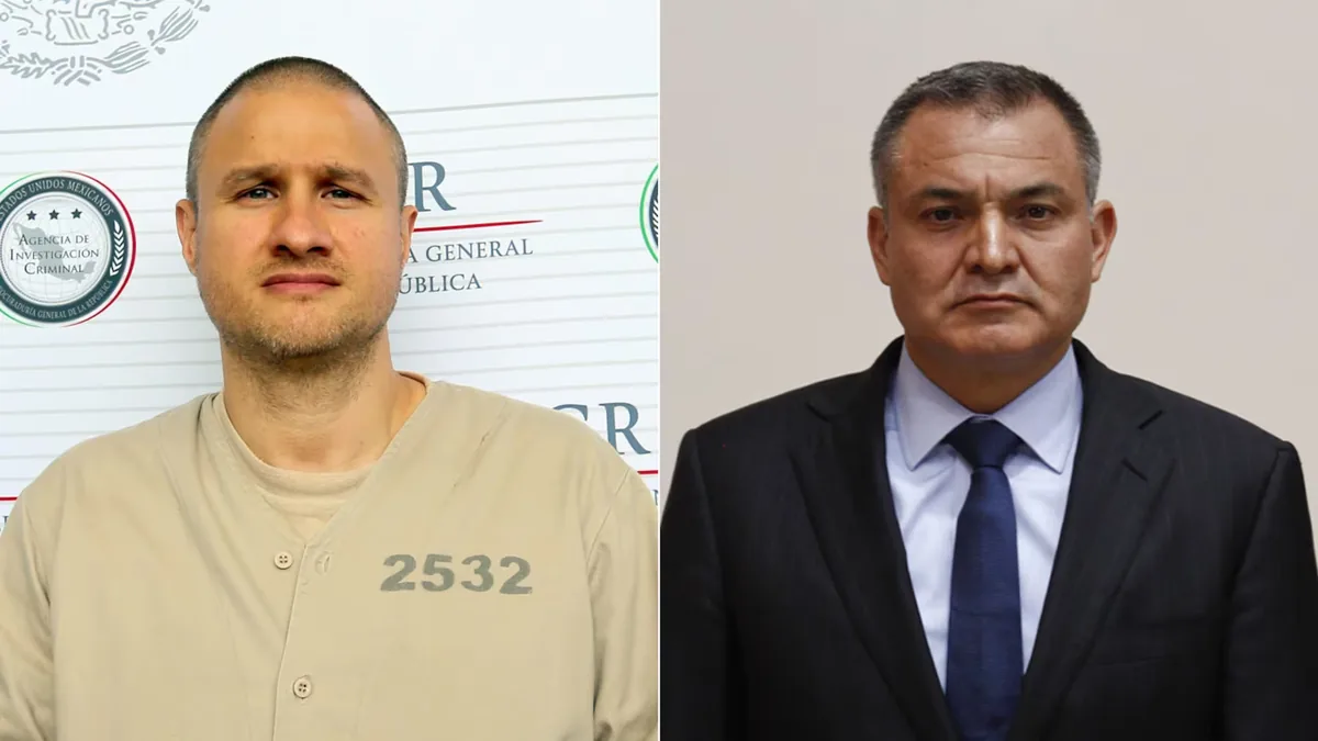 Genaro García Luna junto a Edgar &ldquo;La Barbie&rdquo; Valdez Villarreal durante su captura